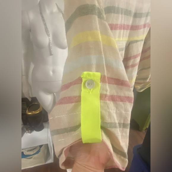 Liabella striped top NWT O/S - Picture 3 of 7